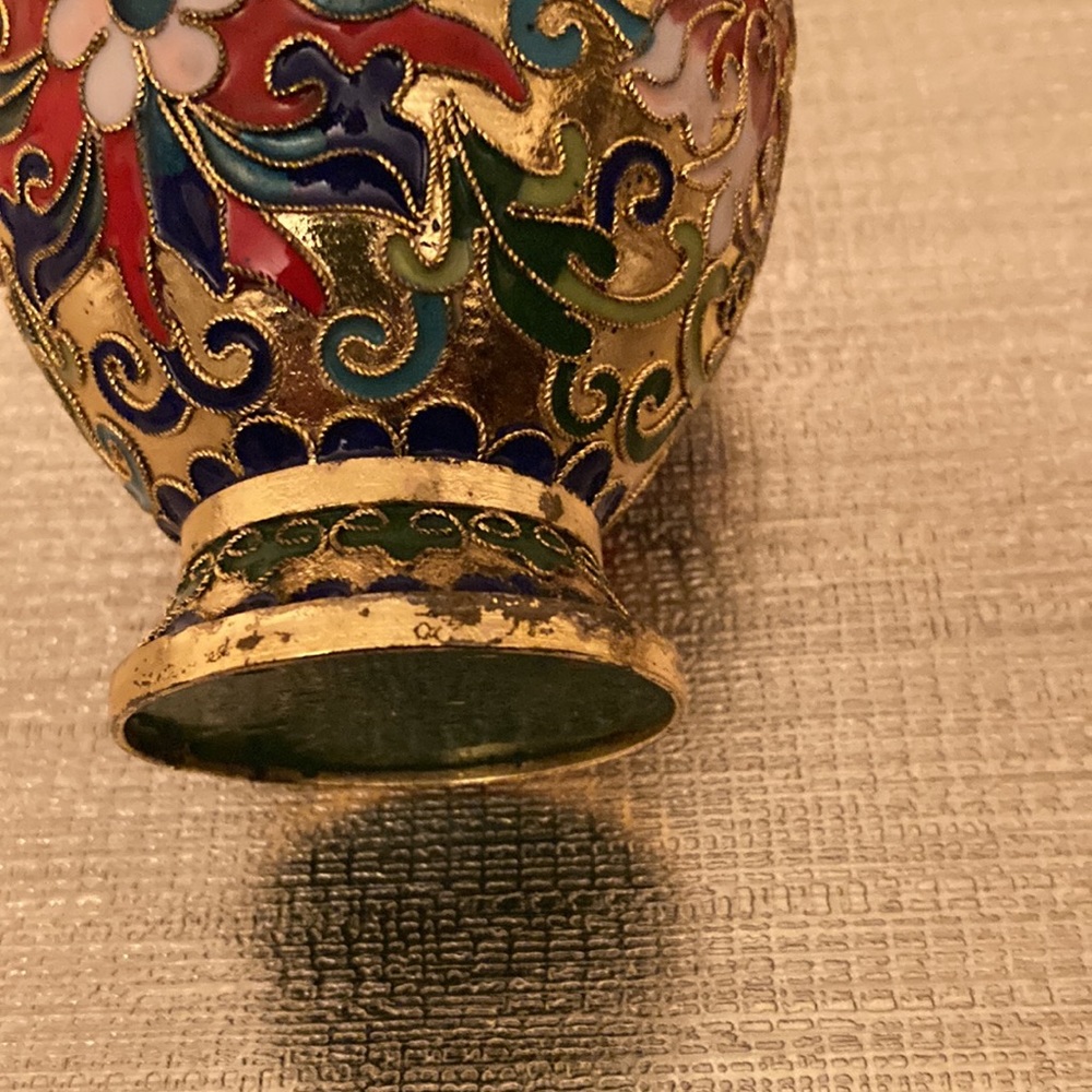 Vintage Cloisonné Colourful Bud Vase - Picture 4 of 6